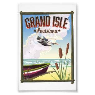 Impression Photo Affiche de voyage de Grand Isle, Louisiane