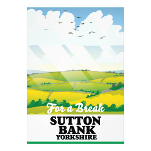 Impression Photo Affiche de voyage de la banque Sutton Yorkshire