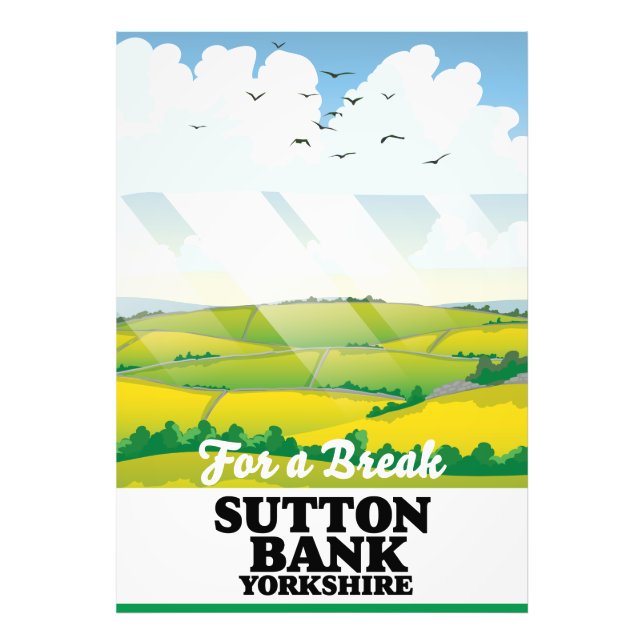 Impression Photo Affiche de voyage de la banque Sutton Yorkshire (Devant)