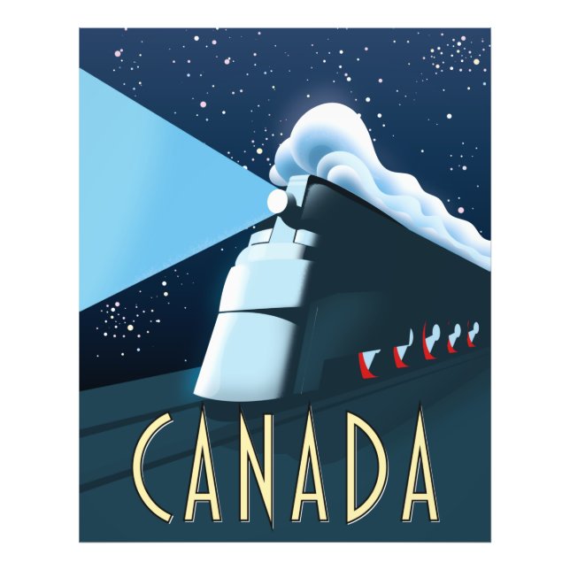 Impression Photo Affiche de voyage de la locomotive Canada (Devant)