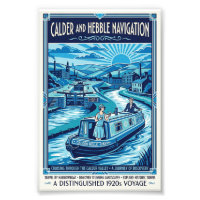 Affiche de voyage de la navigation de Calder et He