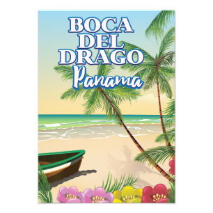 Impression Photo Affiche de voyage de la plage de Boca del Drago Pa