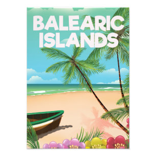 Impression Photo affiche de voyage de la plage des îles Baléares