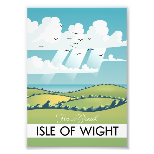Impression Photo affiche de voyage de l'île de Wight. (Devant)