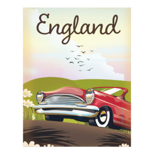 Impression Photo Affiche de voyage de Motor City Detroit Michigan.