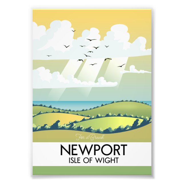 Impression Photo Affiche de voyage de Newport Isle of Wight. (Devant)