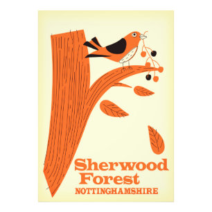 Impression Photo Affiche de voyage de Sherwood Forest, Nottinghamsh