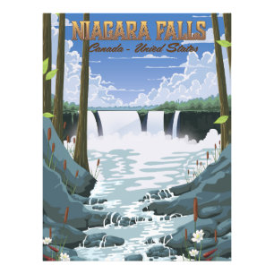 Impression Photo Affiche de voyage des chutes du Niagara