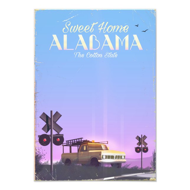 Impression Photo Affiche de voyage "Doux chez soi" Alabama (Devant)