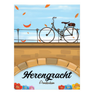 Impression Photo Affiche de voyage du canal Herengracht Amsterdam