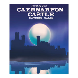 Impression Photo Affiche de voyage du château de Caernarfon, Gwyned