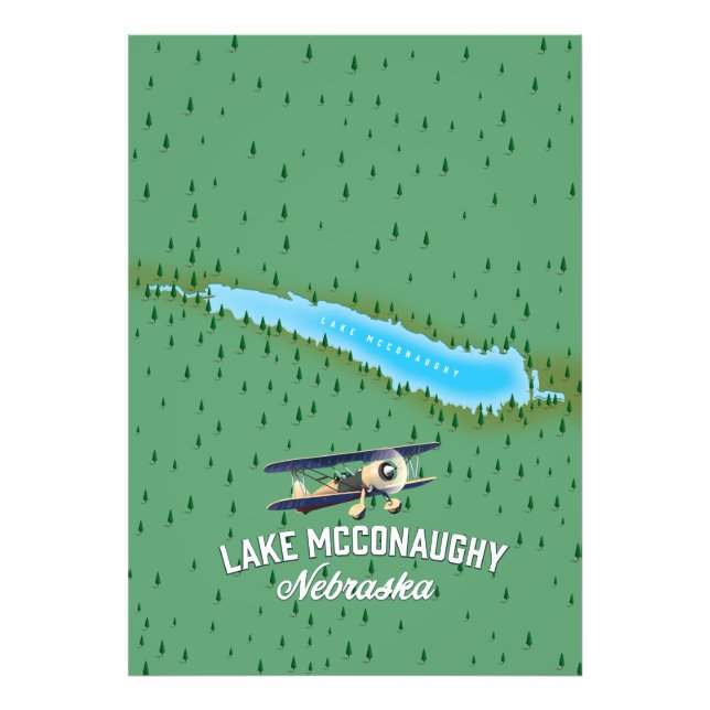 Impression Photo Affiche de voyage du lac McConaughy Nebraska (Devant)