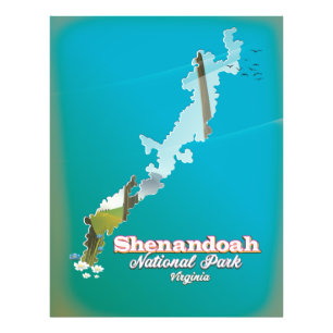 Impression Photo Affiche de voyage du parc national de Shenandoah.
