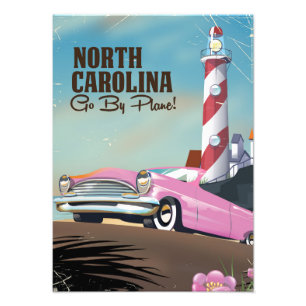 Impression Photo Affiche de voyage du phare de Caroline du Nord
