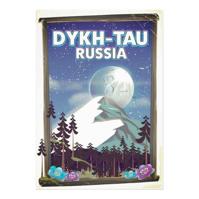 Impression Photo Affiche de voyage Dykh-Tau Russie. (Devant)