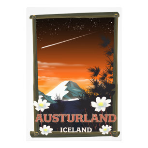 Impression Photo Affiche de voyage en Austurland Islande