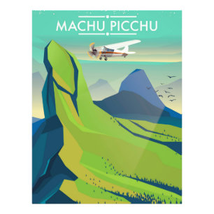 Impression Photo affiche de voyage en avion pour machu picchu