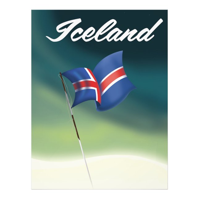 Impression Photo Affiche de voyage en Islande (Devant)