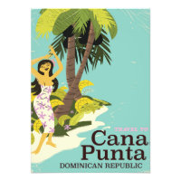 Affiche de voyage en République dominicaine Punta