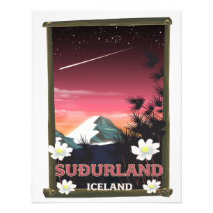 Impression Photo Affiche de voyage en Suðurland Islande