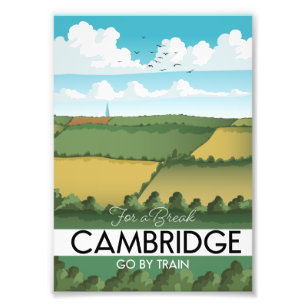 Impression Photo Affiche de voyage en train à Cambridge