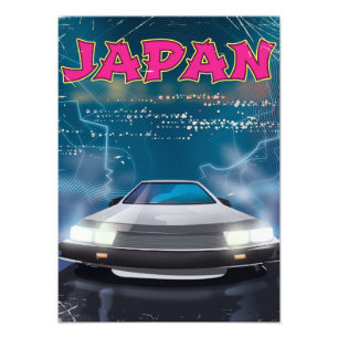 Impression Photo Affiche de voyage en voiture au Japon