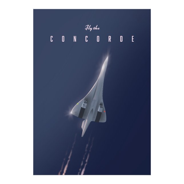 Impression Photo Affiche de voyage Fly The Concorde (Devant)