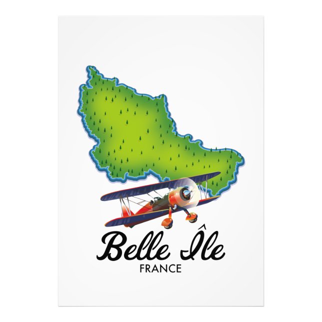 Impression Photo Affiche de voyage française de Belle Île (Devant)