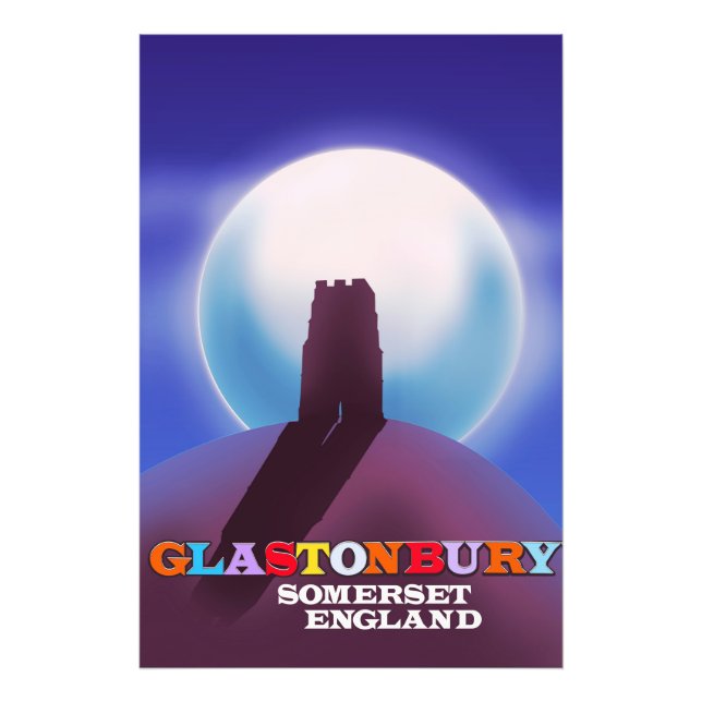 Impression Photo Affiche de voyage Glastonbury Tor Somerset (Devant)