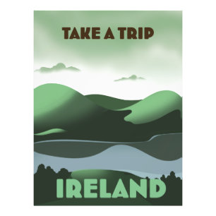Impression Photo Affiche de voyage Irlande style vintage