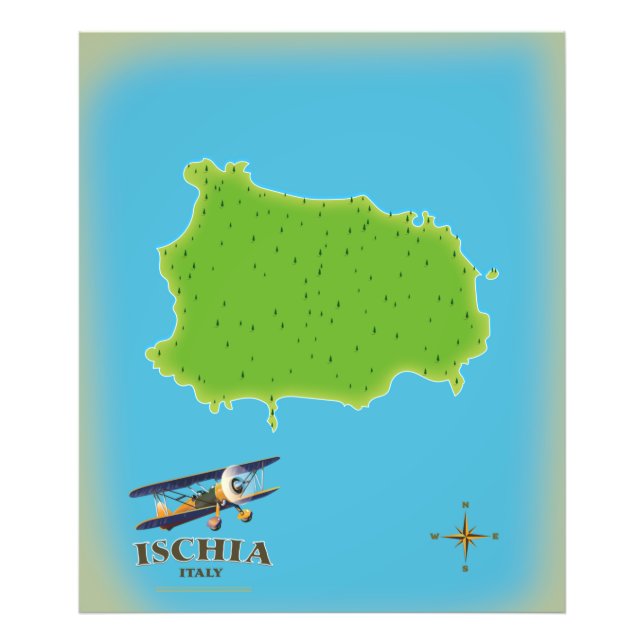 Impression Photo Affiche de voyage Ischia Italie (Devant)