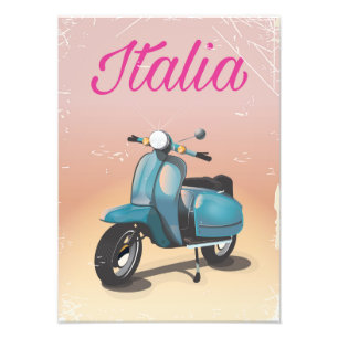 Impression Photo Affiche de voyage Italia Scooter