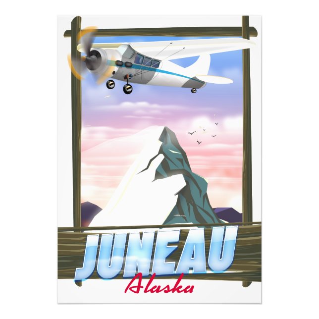 Impression Photo Affiche de voyage Juneau Alaska (Devant)