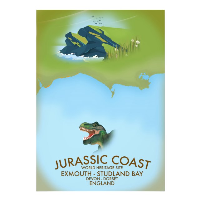 Impression Photo Affiche de voyage Jurassic Coast Angleterre côte s (Devant)