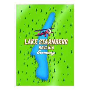 Impression Photo Affiche de voyage Lac de Starnberg Bavière Allemag