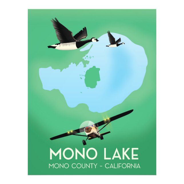 Impression Photo Affiche de voyage Mono Lake, comté de Mono, Califo (Devant)
