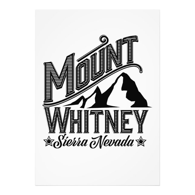 Impression Photo Affiche de voyage Mont Whitney Sierra Nevada (Devant)