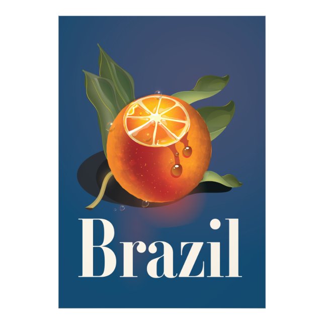 Impression Photo Affiche de voyage Oranges du Brésil (Devant)