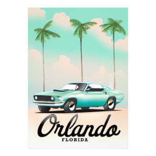 Impression Photo Affiche de voyage Orlando Crépuscule Floride