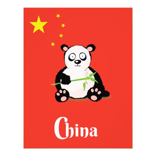Impression Photo Affiche de voyage Panda Chine. (Devant)