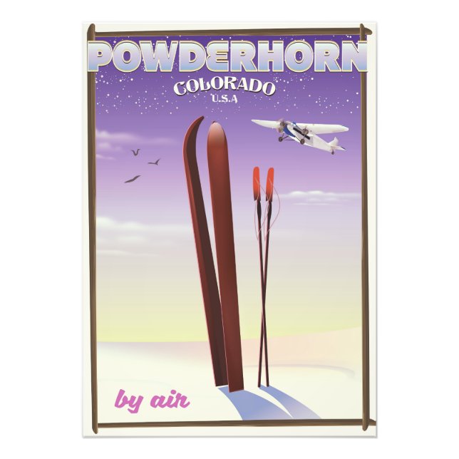 Impression Photo Affiche de voyage Powderhorn Colorado (Devant)
