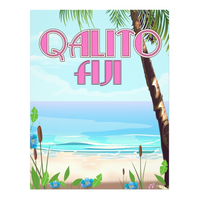 Impression Photo Affiche de voyage Qalito Fidji (Devant)