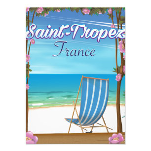 Impression Photo Affiche de voyage Saint-Tropez France