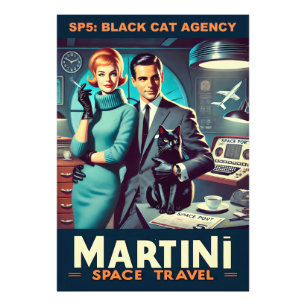 Impression Photo Affiche de voyage spatial Martini SP5 : Agence Bla