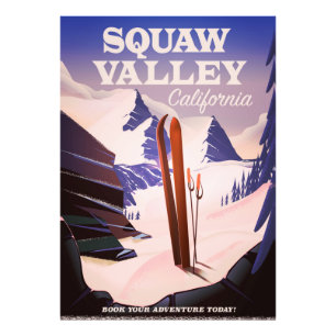 Impression Photo Affiche de voyage Sqaw Valley Californie.