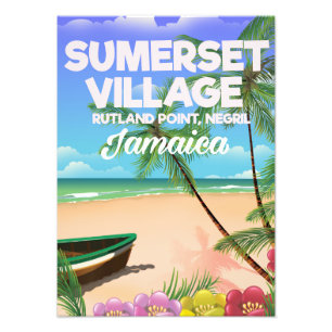 Impression Photo Affiche de voyage Sumerset Village Jamaïque
