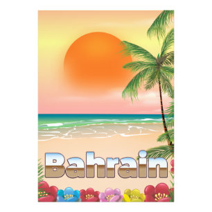 Impression Photo Affiche de voyage sur la plage de Bahreïn