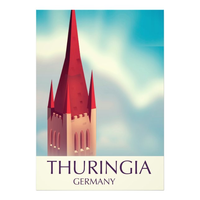Impression Photo Affiche de voyage Thuringe Allemagne (Devant)