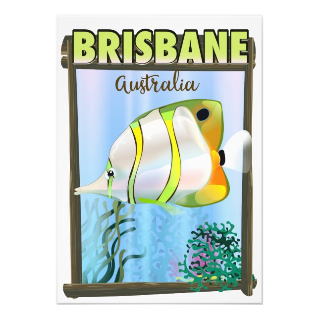 Impression Photo Affiche de voyage tropical à Brisbane Australie (Devant)