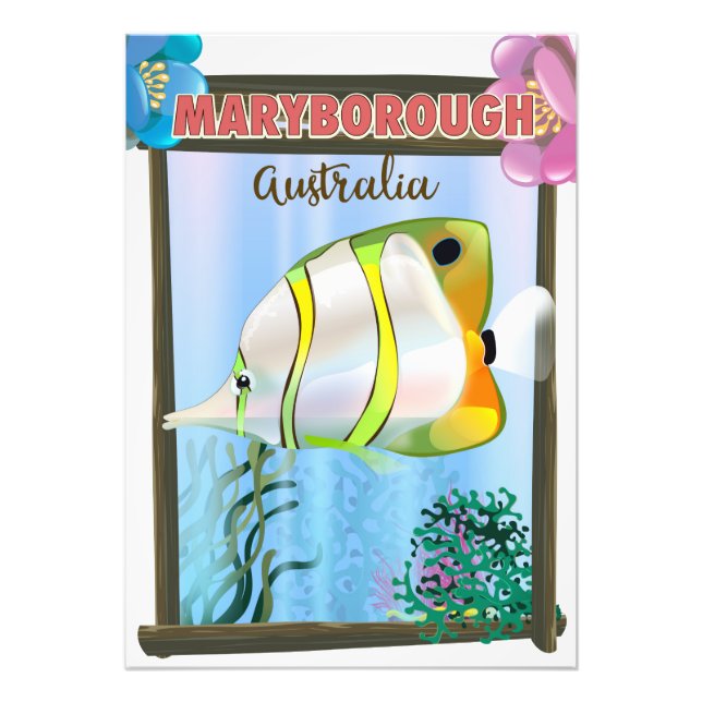 Impression Photo Affiche de voyage tropical de Maryborough Australi (Devant)